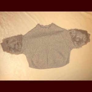 Cozy Cat&Jack Sweater With Oversized Fur Sleeves